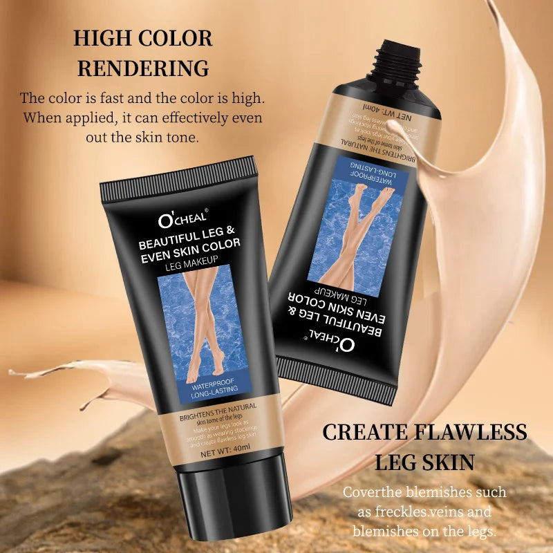 Concealer Leg Cream Waterproof Even Skin Tone Beauty Cream Stockings Cream Leg Care Moisturizer